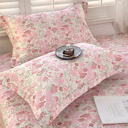 Ownkoti Pink Floral Pure Cotton Bedding Set(4PCS) - image 5