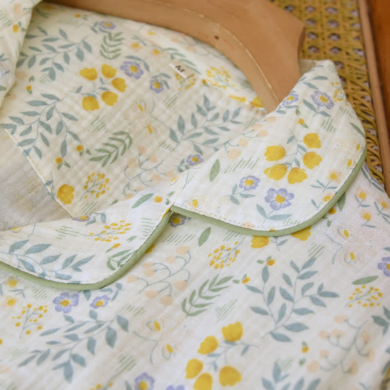 Ownkoti Tulip & Leaf Cotton Gauze Pajama Set - image 3