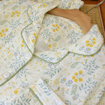 Ownkoti Tulip & Leaf Cotton Gauze Pajama Set - image 2