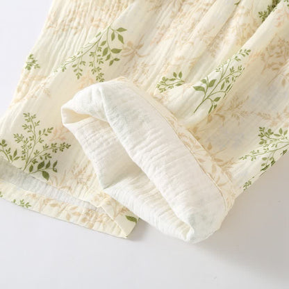Ownkoti Botanical Leaf Cotton Gauze Pajama Set - image 2