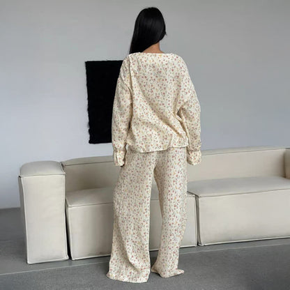 Ownkoti Cotton V-Neck Floral Pajama Set - image 3