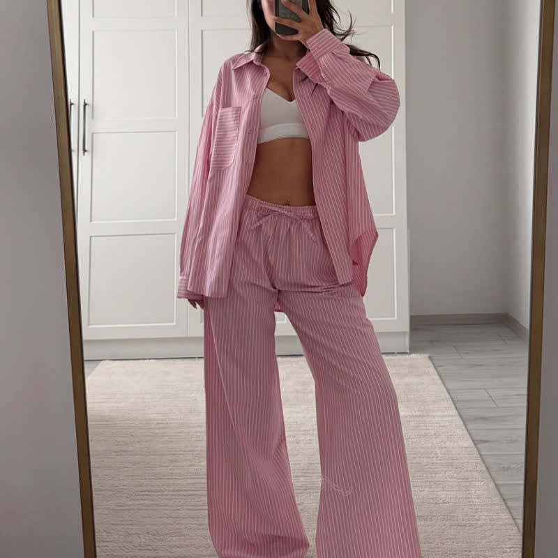 Ownkoti Classic Vertical Stripe Pajama Set - image 1