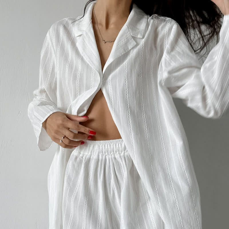 Ownkoti Minimalist Style Striped Pajama Set - image 4