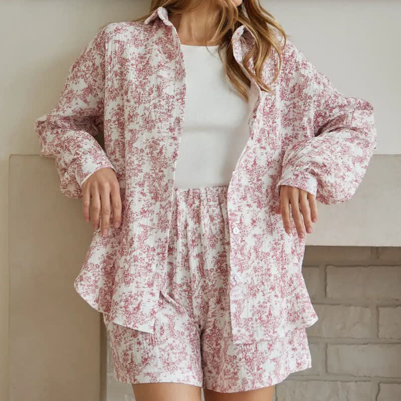 Ownkoti Abstract Art Style Cotton Pajama Set - image 6