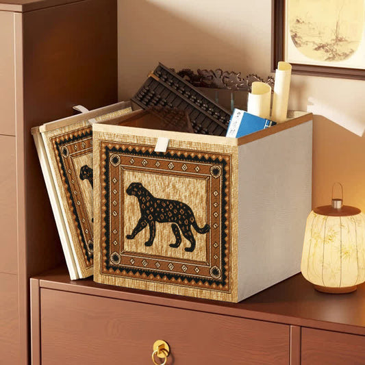 Ownkoti Vintage Animal Foldable Decorative Storage Bag - Colorful - A - 13'' W X 13'' L X 15'' H - image 0