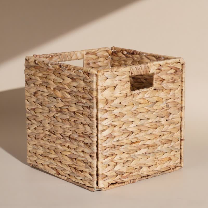 Ownkoti Minimalist Rattan-Style Collapsible Storage Basket - B - Wood - 12.99'' W X 12.99'' L X 12.99'' H - image 6
