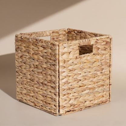 Ownkoti Minimalist Rattan-Style Collapsible Storage Basket - B - Wood - 12.99'' W X 12.99'' L X 12.99'' H - image 6
