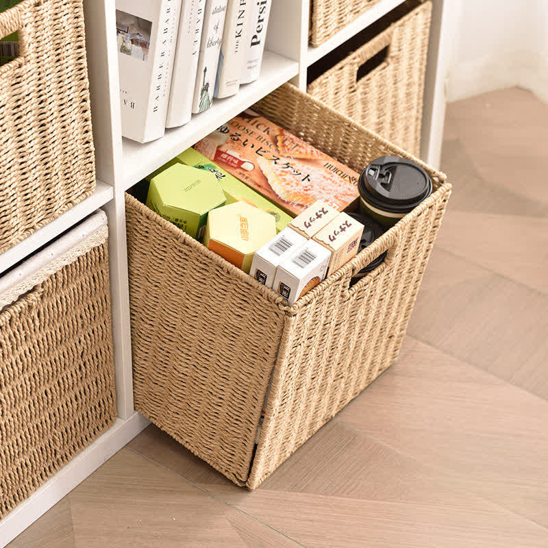 Ownkoti Minimalist Rattan-Style Collapsible Storage Basket - image 4
