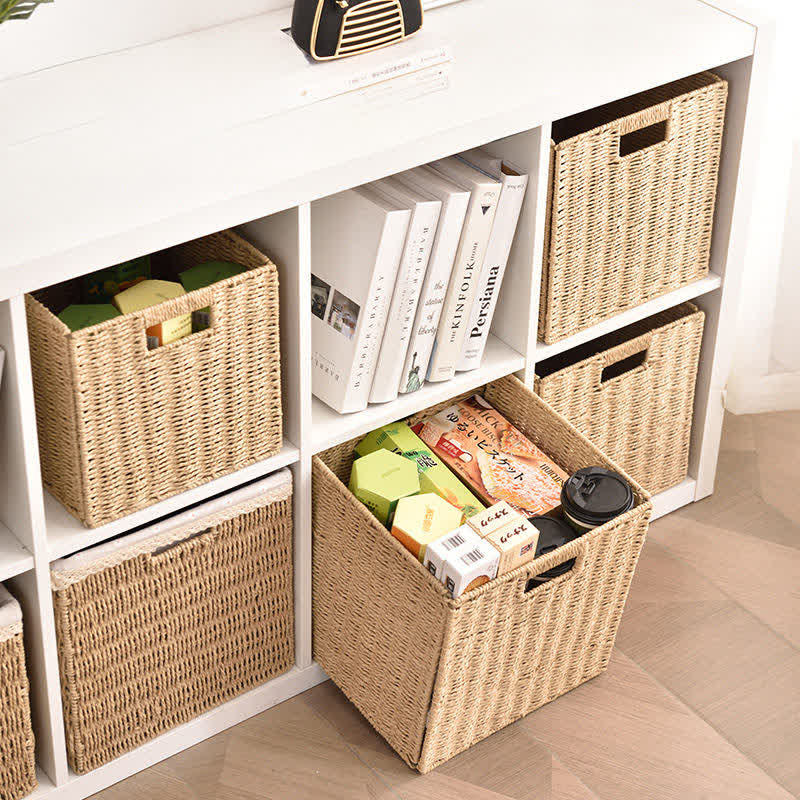 Ownkoti Minimalist Rattan-Style Collapsible Storage Basket - image 3