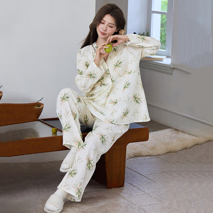 Ownkoti Floral Bouquet Cotton Gauze Pajama Set - image 3