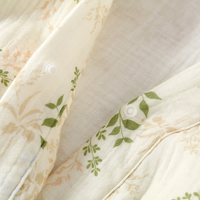 Ownkoti Botanical Leaf Cotton Gauze Pajama Set - image 6