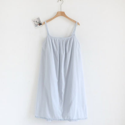 Ownkoti Cotton Jacquard Camisole Nightgown with Floral Detail - image 4