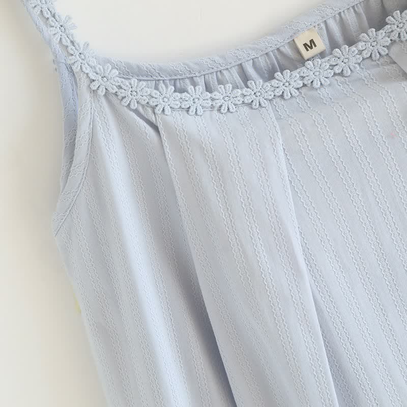 Ownkoti Cotton Jacquard Camisole Nightgown with Floral Detail - image 7