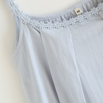 Ownkoti Cotton Jacquard Camisole Nightgown with Floral Detail - image 7