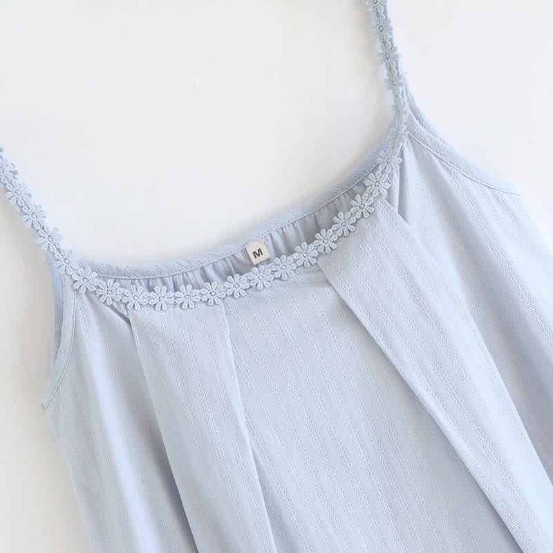 Ownkoti Cotton Jacquard Camisole Nightgown with Floral Detail - image 6