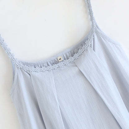 Ownkoti Cotton Jacquard Camisole Nightgown with Floral Detail - image 6