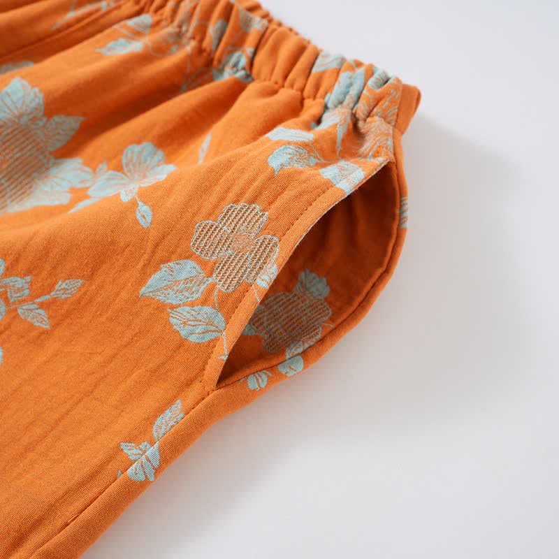 Ownkoti Vintage Asian Inspired Floral Cotton Pajamas - image 7