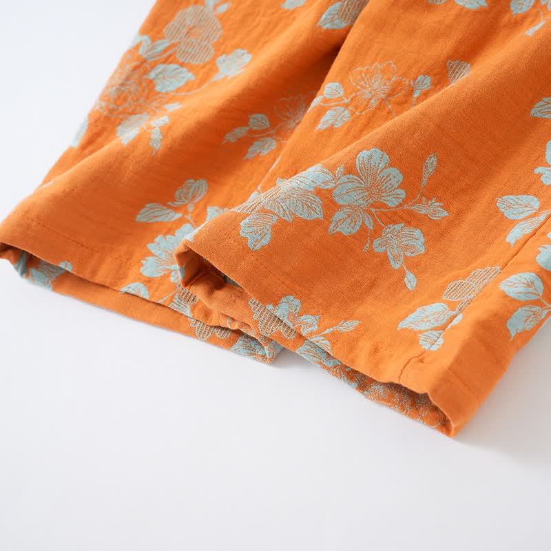 Ownkoti Vintage Asian Inspired Floral Cotton Pajamas - image 8