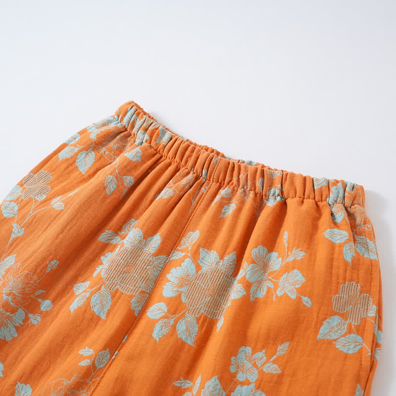 Ownkoti Vintage Asian Inspired Floral Cotton Pajamas - image 6