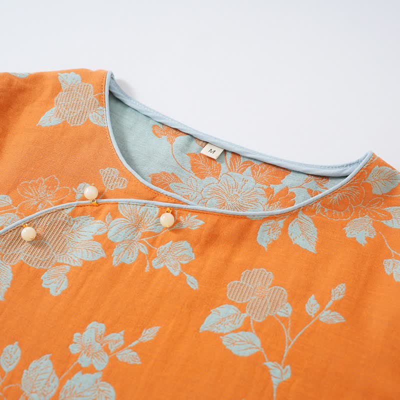 Ownkoti Vintage Asian Inspired Floral Cotton Pajamas - image 1
