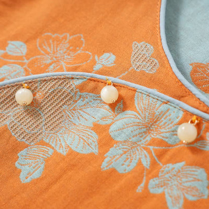 Ownkoti Vintage Asian Inspired Floral Cotton Pajamas - image 2