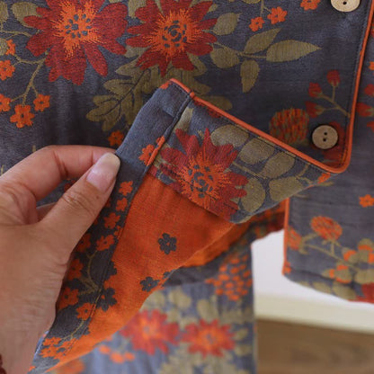 Ownkoti Vintage-Inspired Floral Cotton Gauze Pajamas - image 9