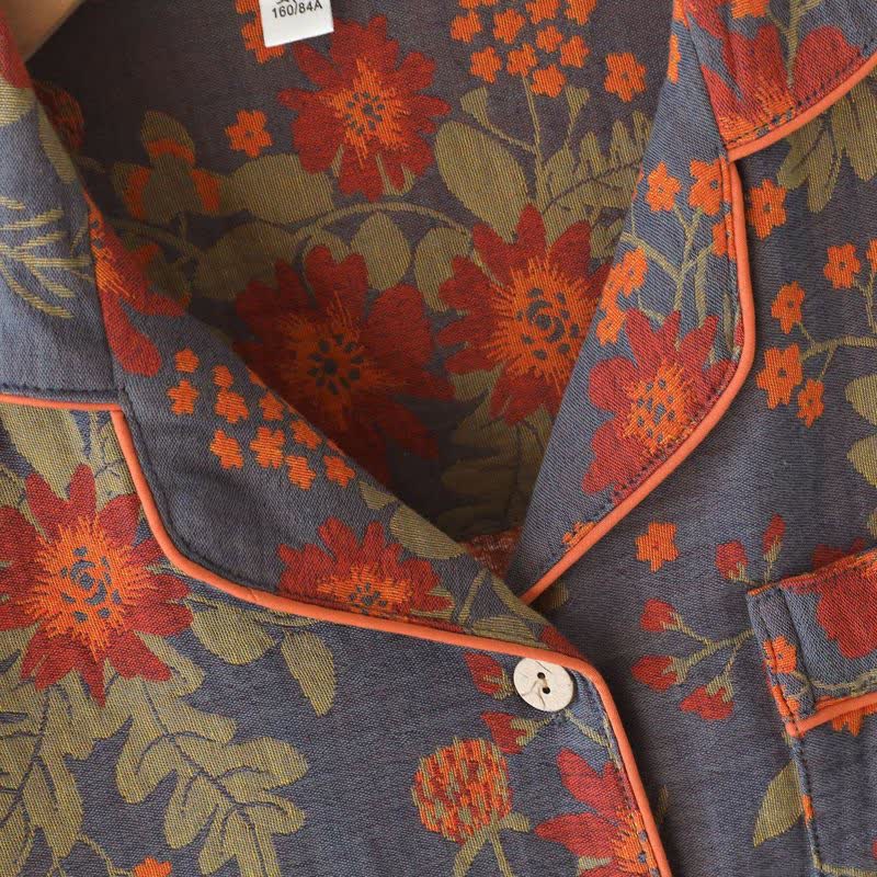 Ownkoti Vintage-Inspired Floral Cotton Gauze Pajamas - image 5