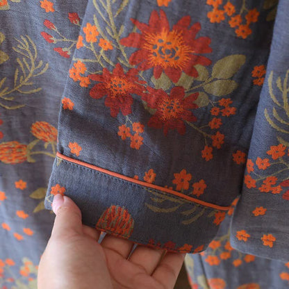 Ownkoti Vintage-Inspired Floral Cotton Gauze Pajamas - image 7