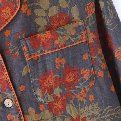 Ownkoti Vintage-Inspired Floral Cotton Gauze Pajamas - image 6
