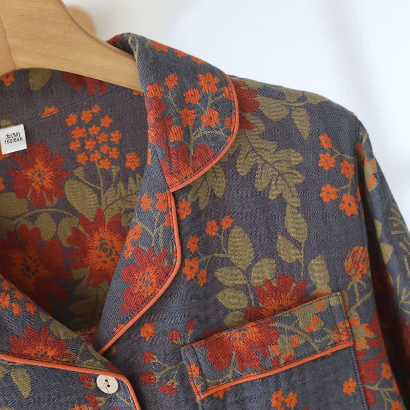 Ownkoti Vintage-Inspired Floral Cotton Gauze Pajamas - image 4