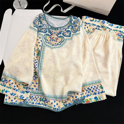 Ownkoti Vintage Style Hanfu-Inspired Pajama Set - image 1