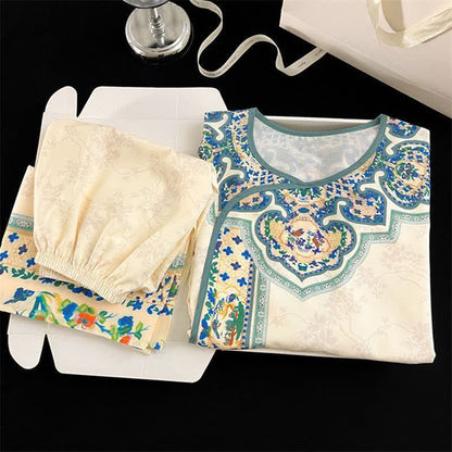 Ownkoti Vintage Style Hanfu-Inspired Pajama Set - image 4