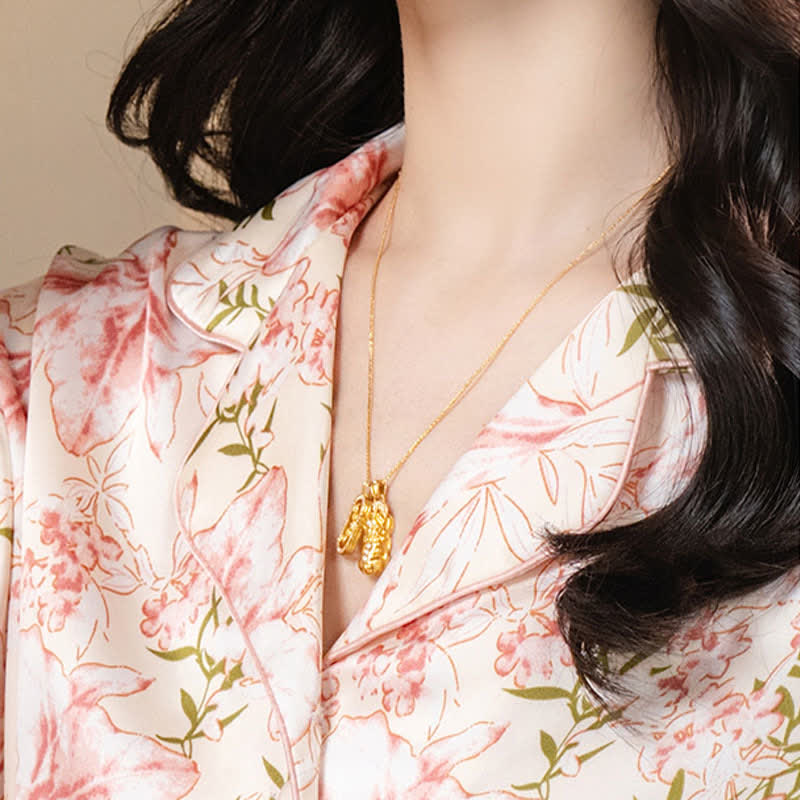 Ownkoti Rustic Pink Floral & Leaf Pajama Set - image 9