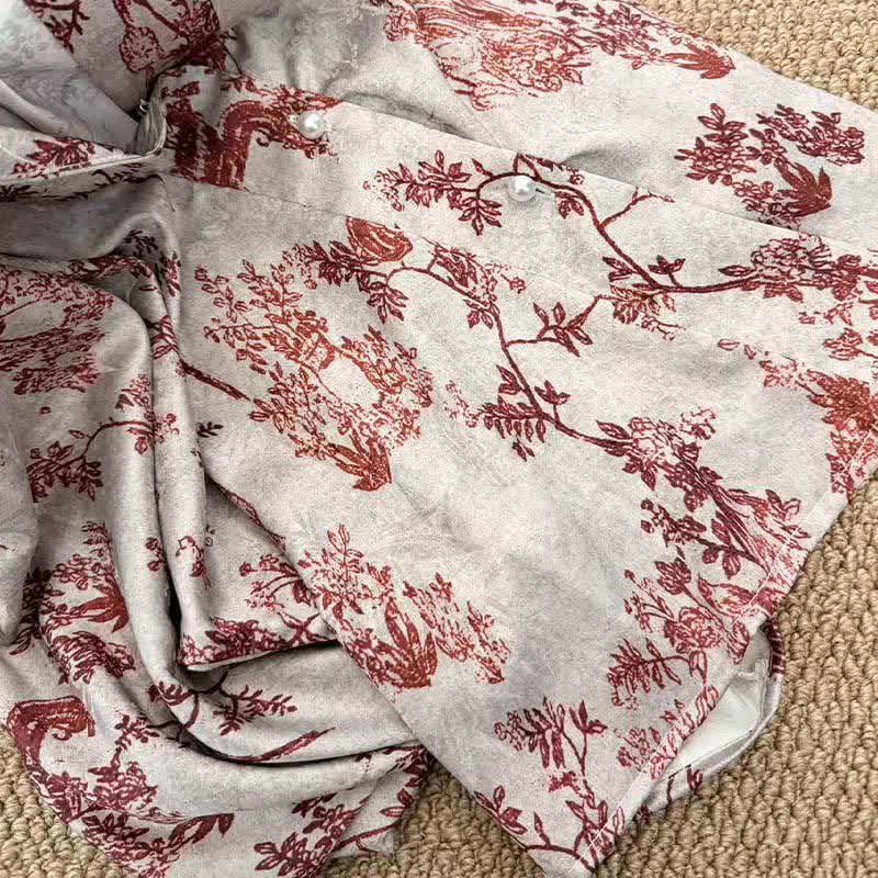 Ownkoti Vintage-Inspired Botanical Print Pajama Set - image 12