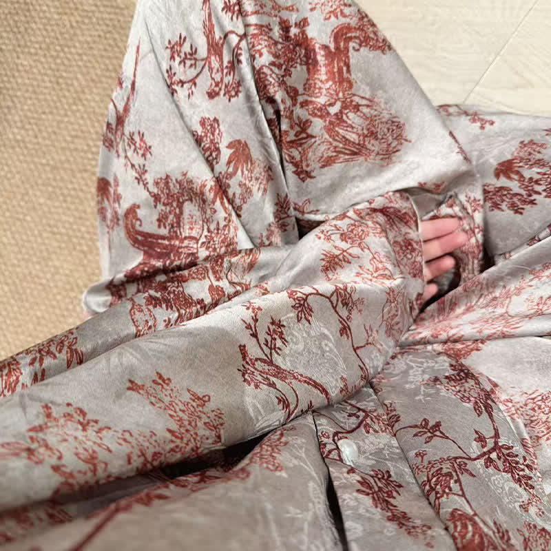 Ownkoti Vintage-Inspired Botanical Print Pajama Set - image 10