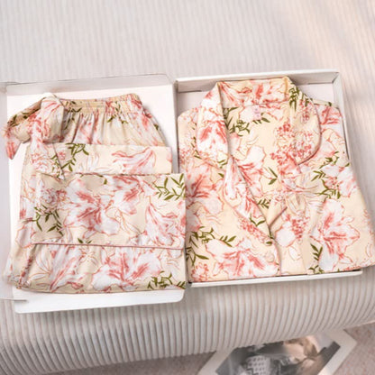 Ownkoti Rustic Pink Floral & Leaf Pajama Set - image 5