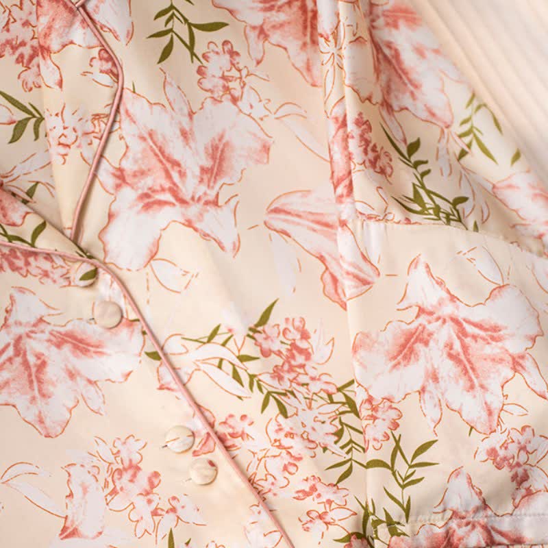 Ownkoti Rustic Pink Floral & Leaf Pajama Set - image 10