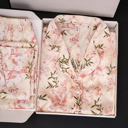 Ownkoti Rustic Pink Floral & Leaf Pajama Set - Apricot - XXL - image 0