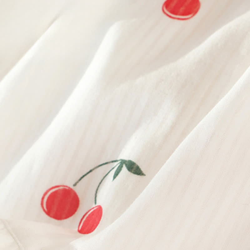 Ownkoti Cherry Cotton Cap Sleeve Pajama Set - image 7