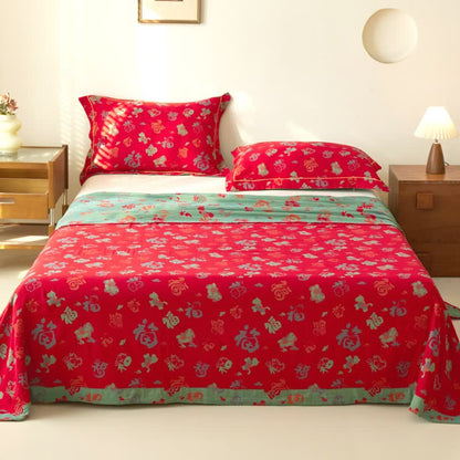 Ownkoti Oriental Horse Cotton Double Gauze Bedspread - image 2