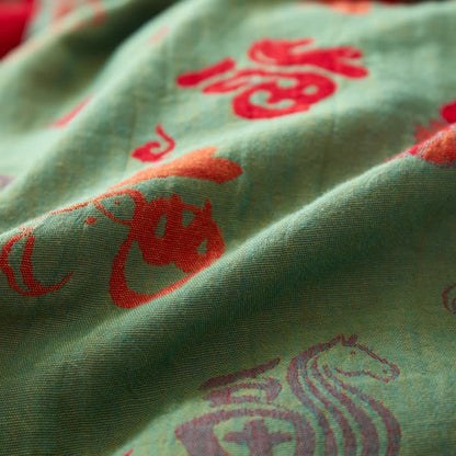 Ownkoti Oriental Horse Cotton Double Gauze Bedspread - image 5