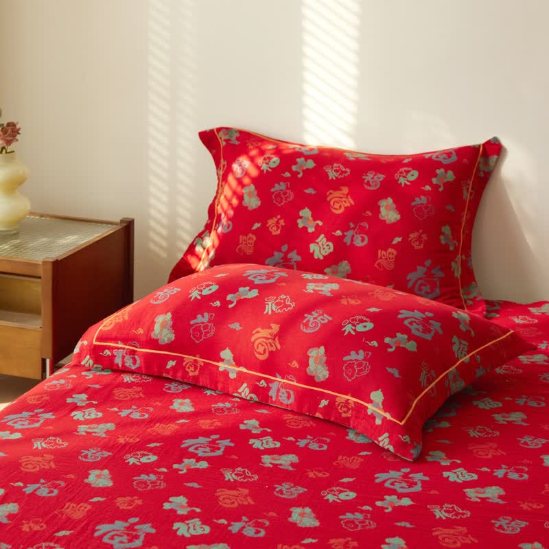 Ownkoti Oriental Horse Cotton Double Gauze Bedspread - image 3