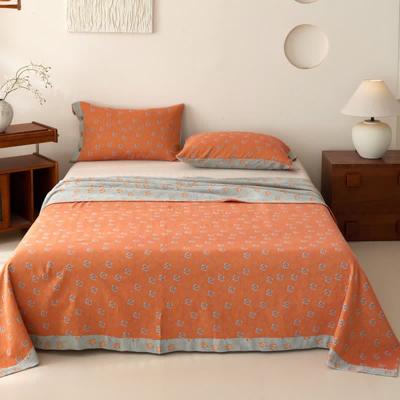 Ownkoti Country Style Floral Cotton Double Gauze Bedspread - image 1