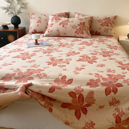 Ownkoti Floral Leaf Cotton Double Gauze Bedspread - image 3