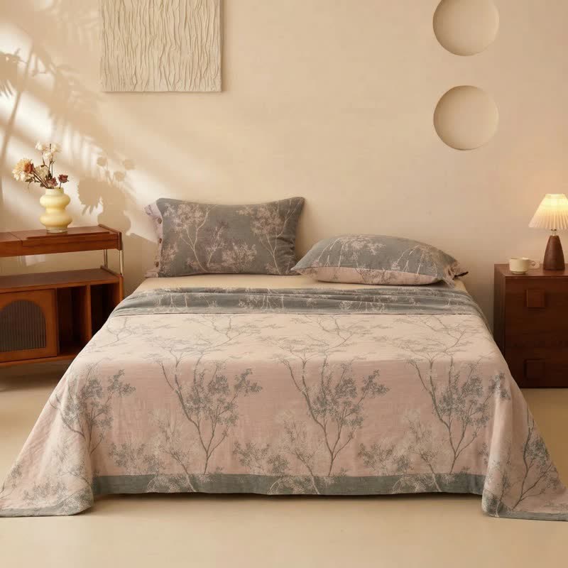Ownkoti Nature-Inspired Tree Cotton Double Gauze Bedspread - image 1