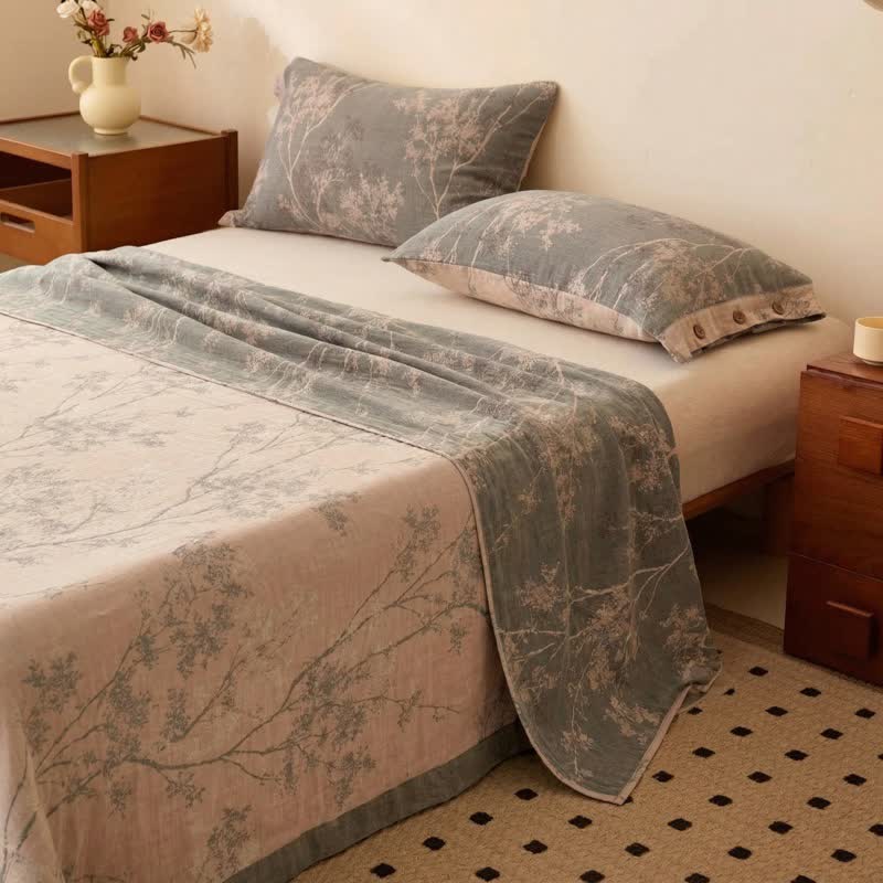 Ownkoti Nature-Inspired Tree Cotton Double Gauze Bedspread - image 2