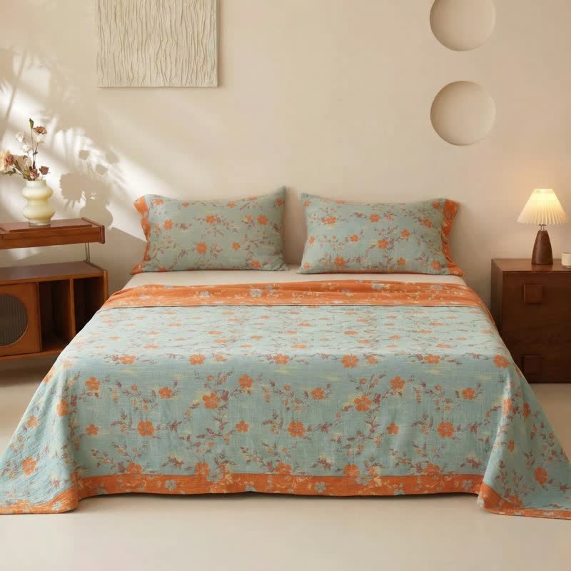 Ownkoti Floral & Branch Cotton Double Gauze Bedspread - image 1
