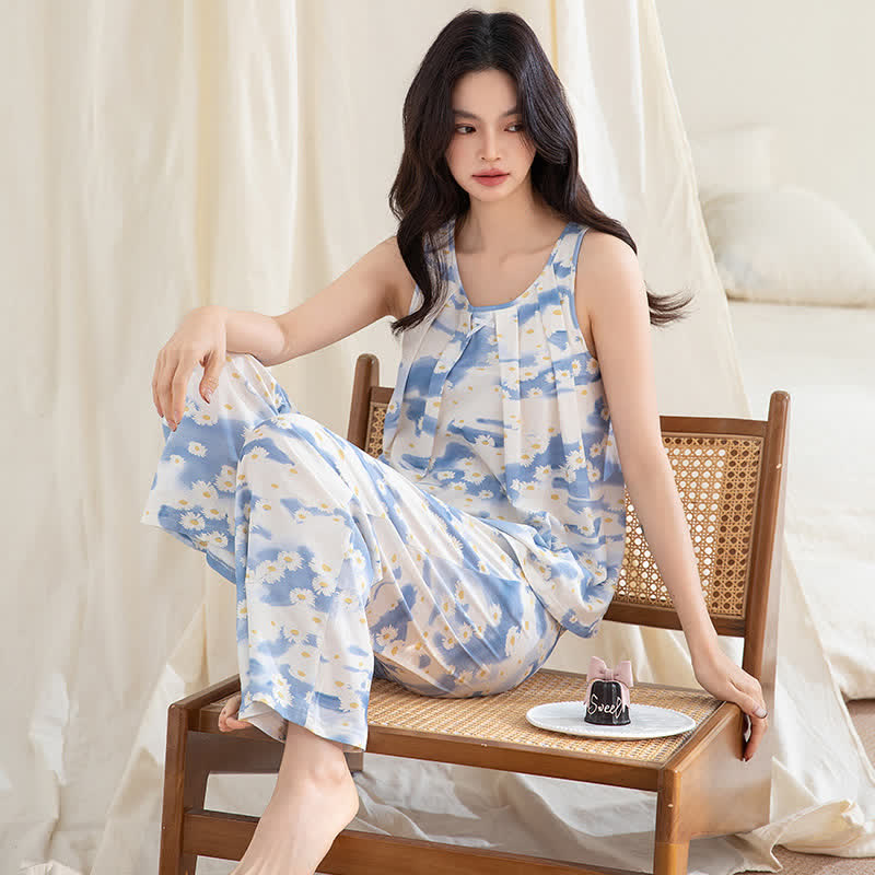 Ownkoti Daisy Cotton Tank & Pants Sleepwear - image 1