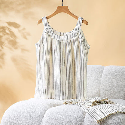 Ownkoti Minimalist Striped Cotton Sleeveless Pajama Set - image 11