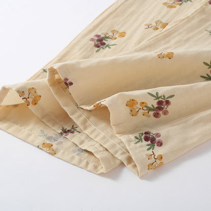Ownkoti Loquat Print Cotton Pajama Set(3PCS) - image 7